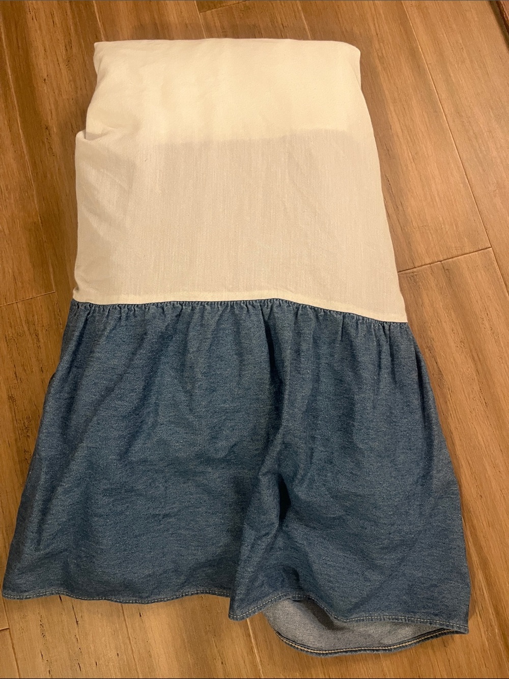 Ralph Lauren Chambray Denim Queen Bed Skirt Dust Ruffle